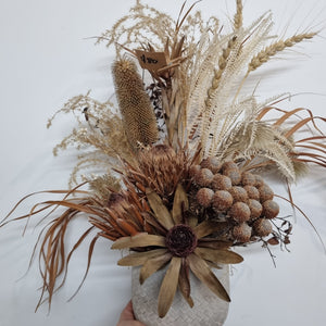 Dried Arrangements and Wall Hanging